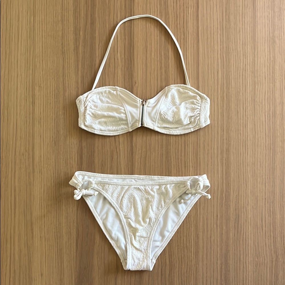 Reserved, swimming top and bikini, ivory, size S